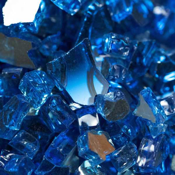 Msi 0.25 Cu. Ft. 0.25 In. 20 Lbs. Saphire Blue Fireglass Rock ZOR-FIRGLS-0107
